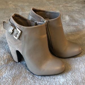 Grey ankle boots